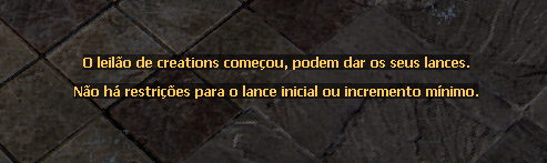 Leilão sem lance inicial