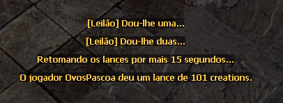 Novo lance durante a contagem